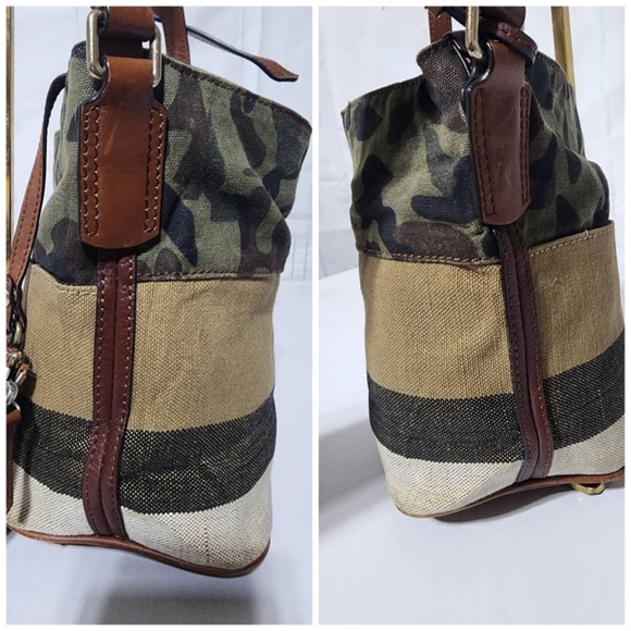 Authentic BURBERRY Canvas Mega Check Camouflage Mini Susanna Hobo Russet  Bag - Picture 9 of 14